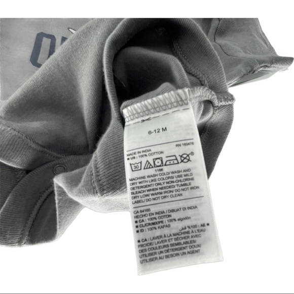 Old Navy Gray Baby Body Suit American Flag Bear - Picture 4 of 5
